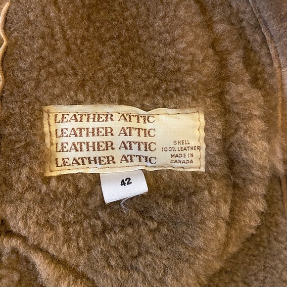 Brown vintage shearling coat - Picture 2 of 6